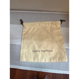 Louis Vuitton Small Dust Cover 8" x 8" Cotton Drawstring top closure